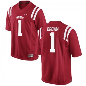 Ole Miss Rebels High School Jerseys of A.J. Brown Limited For Men - Red
