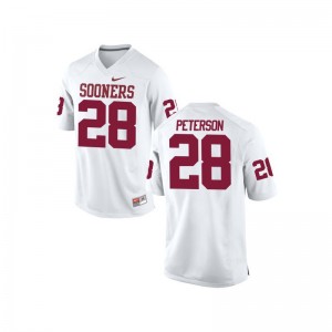 Youth(Kids) Adrian Peterson Jersey White Limited Oklahoma Jersey