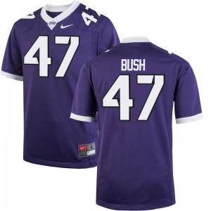 TCU Jerseys of Alex Bush Limited Purple For Men