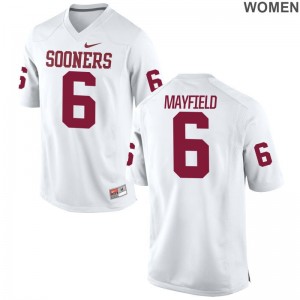 Baker Mayfield Oklahoma High School Jerseys Women Game - White