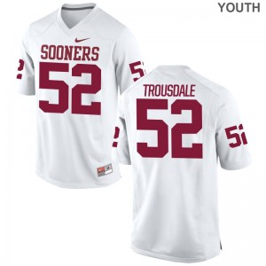 Oklahoma Sooners Youth(Kids) White Game Beau Trousdale Jerseys