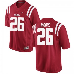 Game Men Red Ole Miss Jerseys of C.J. Moore