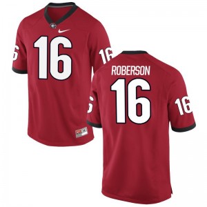 Caleeb Roberson Game Jersey For Men UGA Bulldogs Red Jersey