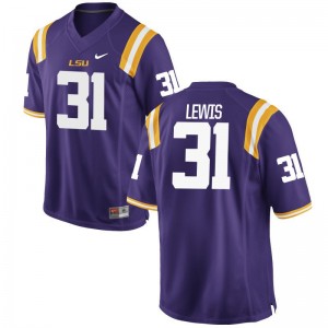 Tigers Jerseys of Cameron Lewis For Men Game - Purple