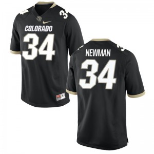 Men Game UC Colorado Player Jerseys of Chase Newman - Black