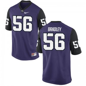 TCU Chris Bradley Jersey S-3XL Game Mens Purple Black