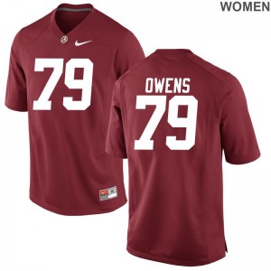Chris Owens Bama Jerseys S-2XL Limited Womens Red