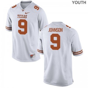 Longhorns Jerseys of Collin Johnson White Youth(Kids) Limited