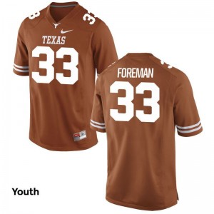 Texas Longhorns D'Onta Foreman Game Jersey Orange Youth(Kids)