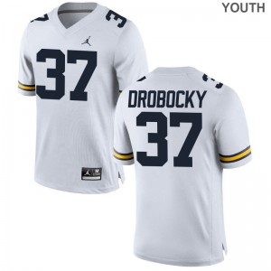 Dane Drobocky Jersey S-XL Kids Michigan Jordan White Limited