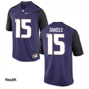 University of Washington High School Jerseys of Darrell Daniels Purple Kids Game
