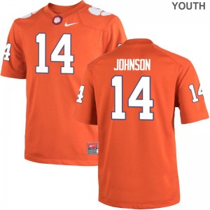 Denzel Johnson Kids Jerseys Orange Limited Clemson Tigers
