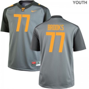 Vols High School Devante Brooks Limited Jerseys Gray Youth(Kids)