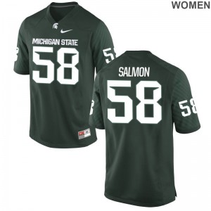 Michigan State Spartans Devyn Salmon Jersey Green Game Womens Jersey