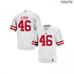 Wisconsin Badgers Gabe Lloyd Football Jersey Youth(Kids) Replica White Jersey