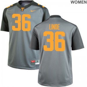Grayson Linde Vols Player Jersey Women Gray Limited Jersey