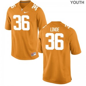 Grayson Linde Youth(Kids) Jersey S-XL Orange Game Tennessee