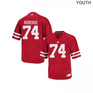 Gunnar Roberge Wisconsin High School Jersey Red For Kids Authentic