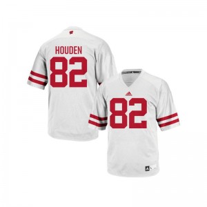 Authentic White For Kids Wisconsin Player Jerseys of Henry Houden