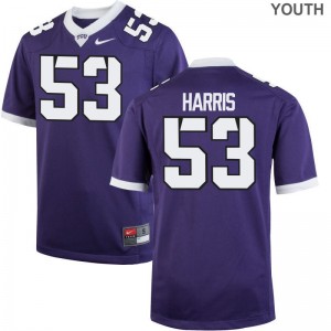 Youth Hunter Harris Jerseys Purple Limited TCU Horned Frogs Jerseys