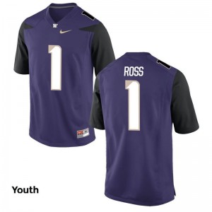 John Ross Washington Huskies Player Jersey Limited For Kids Purple