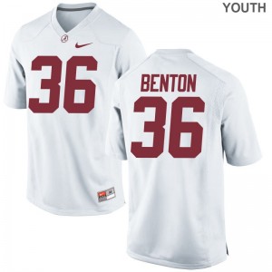 University of Alabama Markail Benton Jersey S-XL For Kids White Game