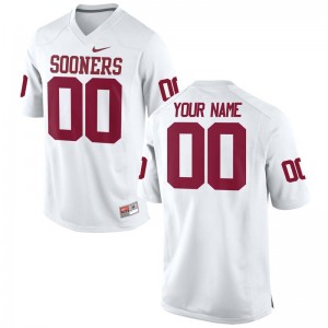 Mens College Customized Jersey White Limited Sooners
