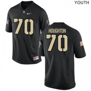 Black Limited Youth Army Black Knights Jerseys of Mike Houghton