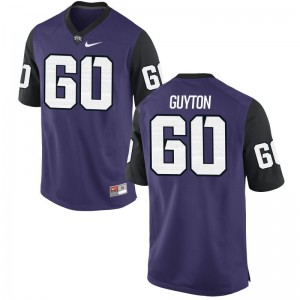 For Men Purple Black Game Texas Christian Jerseys of Nate Guyton