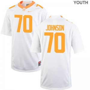 Ryan Johnson Tennessee Volunteers College Jerseys Youth Limited - White