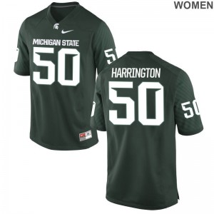 S-2XL Michigan State University Sean Harrington Jerseys For Women Game Green Jerseys