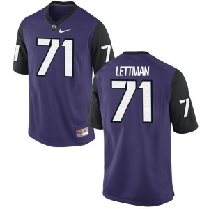 Toby Lettman TCU Mens Jersey Purple Black Game Jersey