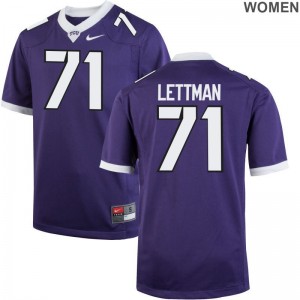 S-2XL Texas Christian University Toby Lettman Jerseys College Women Limited Purple Jerseys