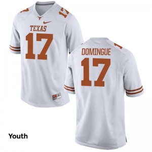 Limited White Trent Domingue Jersey Youth(Kids) UT