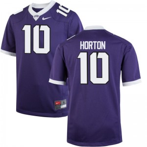 Horned Frogs Jerseys S-3XL of Tyree Horton For Men Game - Purple