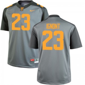 Mens Gray Limited Tennessee Volunteers Jersey of Will Ignont