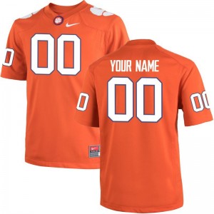 Clemson University Orange Team Color Limited For Kids Custom Jersey S-XL