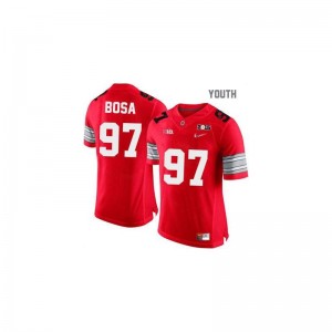 Joey Bosa Ohio State Alumni Jerseys #97 Red Diamond Quest National Champions Patch Youth Game