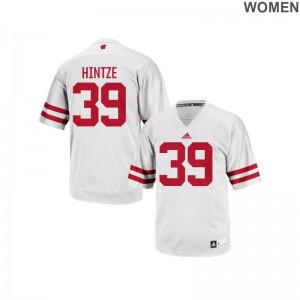 White Zach Hintze Jersey Wisconsin Badgers Authentic For Women