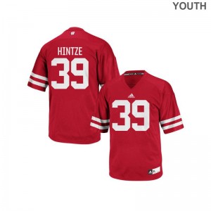 Wisconsin Badgers High School Jersey Zach Hintze Authentic Youth - Red