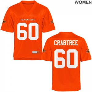 OK State Zachary Crabtree Jerseys Orange Game Ladies Jerseys