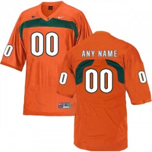 University of Miami Player Customized Jersey Limited Orange For Men