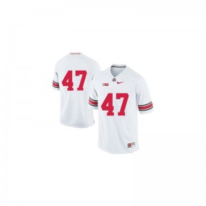 A.J. Hawk Mens Ohio State Jersey White Game Jersey