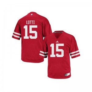 Wisconsin Badgers Anthony Lotti NCAA Jerseys Men Red Authentic