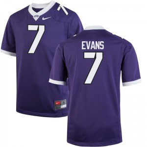 TCU Horned Frogs Arico Evans Purple Mens Game Football Jerseys