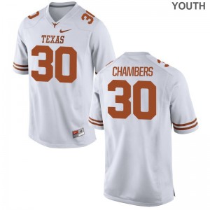 Texas Longhorns White Limited Youth Barrett Chambers College Jersey