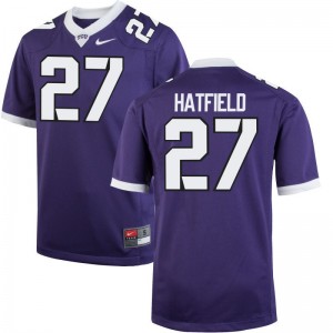 Texas Christian Brandon Hatfield NCAA Jerseys Purple For Men Game