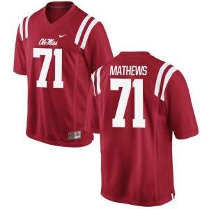 For Men Game Ole Miss Jersey S-3XL of Bryce Mathews - Red