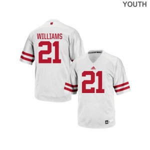 Replica Caesar Williams Jerseys S-XL Youth(Kids) Wisconsin Badgers - White