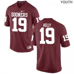 Oklahoma Caleb Kelly Limited Jersey Crimson For Kids